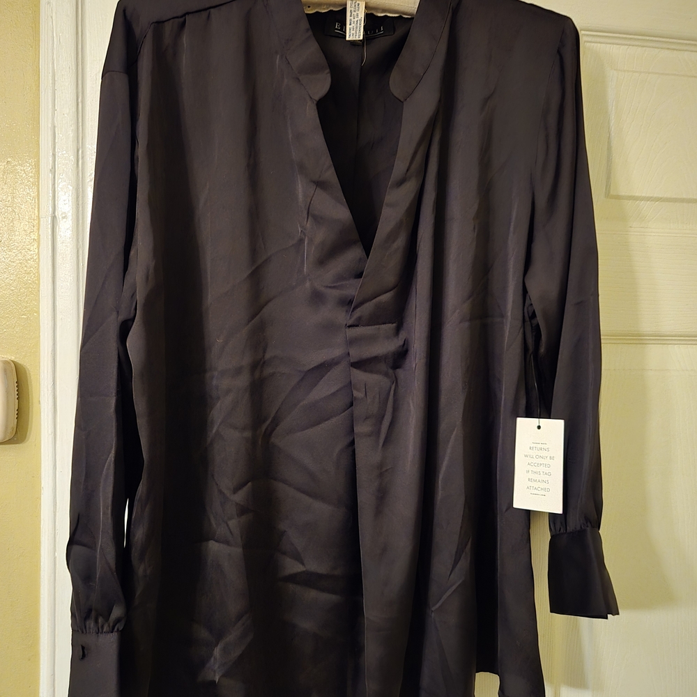 Eloquii Elegant Black Dress Blouse